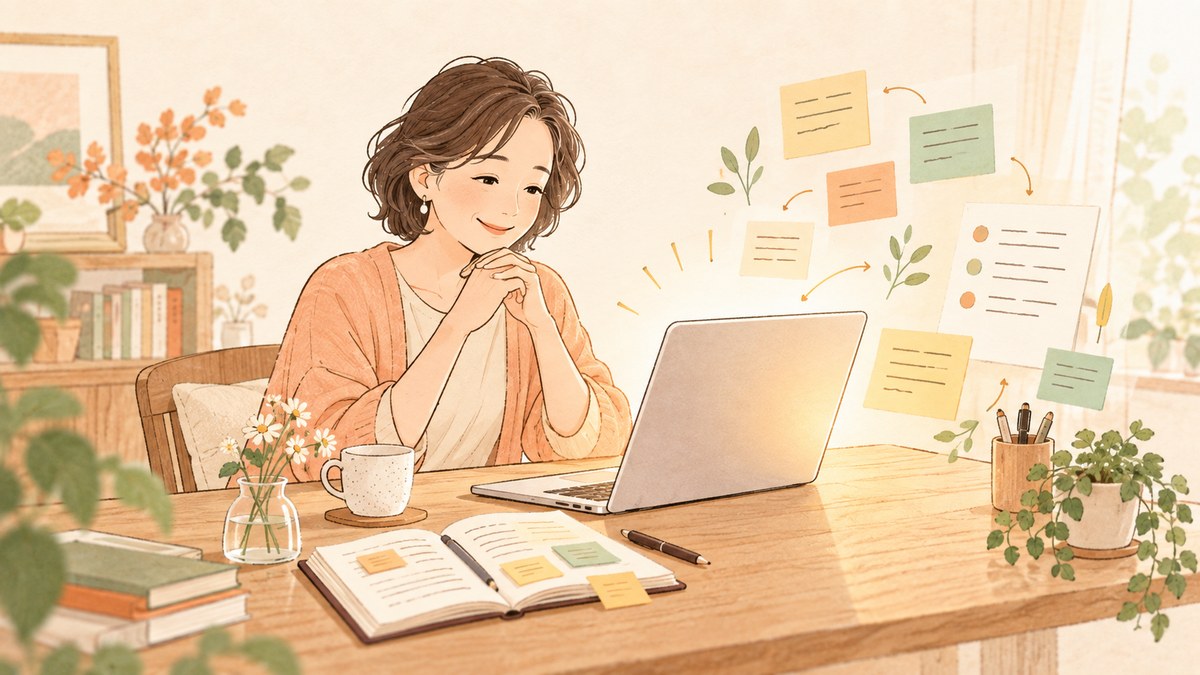オンラインのヒアリングで話した内容が整理されていくイメージ