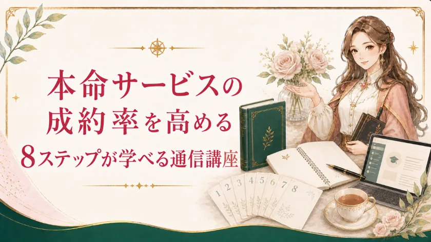 本命サービスの成約率を高める8ステップが学べる通信講座